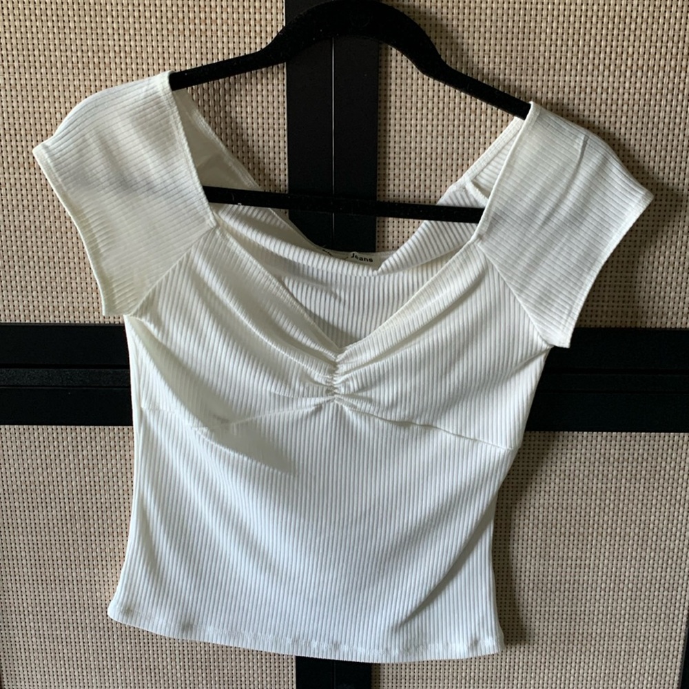 Reformation ribbed sweetheart tee